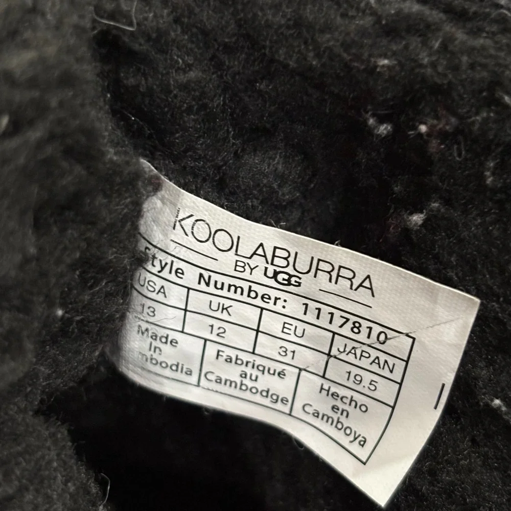 Koolaburra by UGG Victoria Black Suede Bow Short Boots Kids 13 1117810